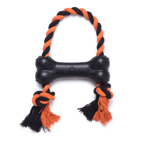 Petface Seriously Strong Rubber Bone Tugger Dog Toy image 0