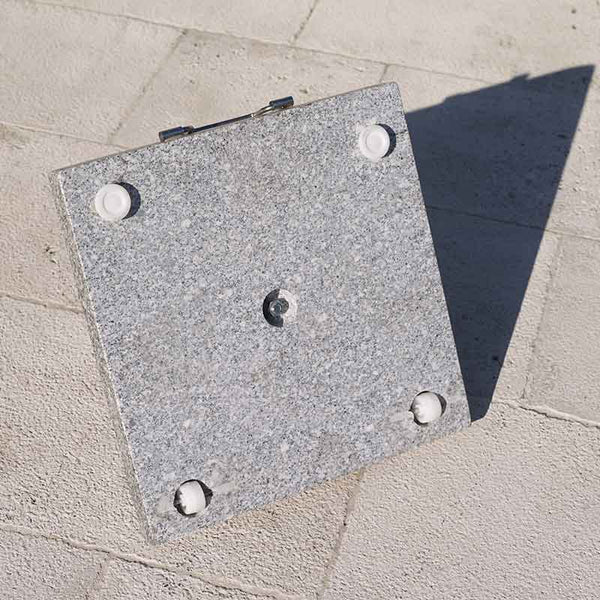 Bramblecrest Square 25kg Granite Parasol Base with 2 Wheels & Handle image 1