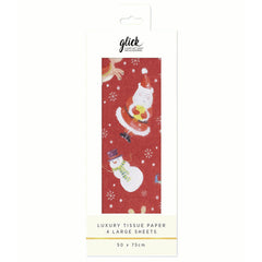 Glick Red Santa's Workshop Luxury Tissue Paper (Pack of 4) image 0