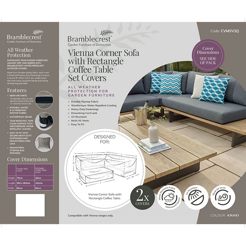 Bramblecrest Covers for Vienna Corner Sofa Set with Rectangular Coffee Table image 0