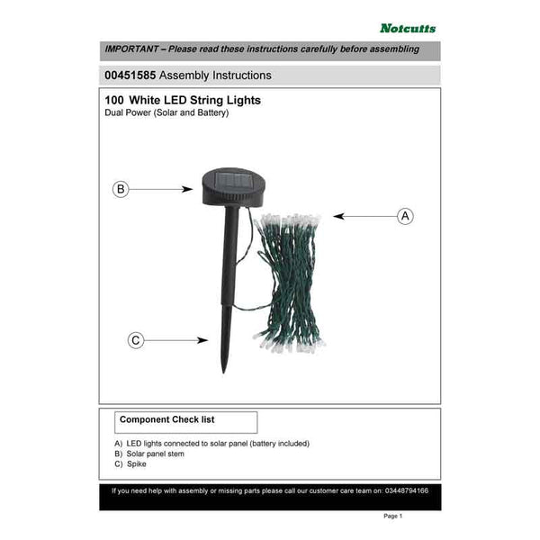 Cole & Bright 100 White LED String Lights image 3