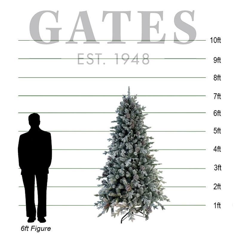 National Tree Snowy Dorchester Pine Slim Artificial Christmas Tree - 7.5ft image 0