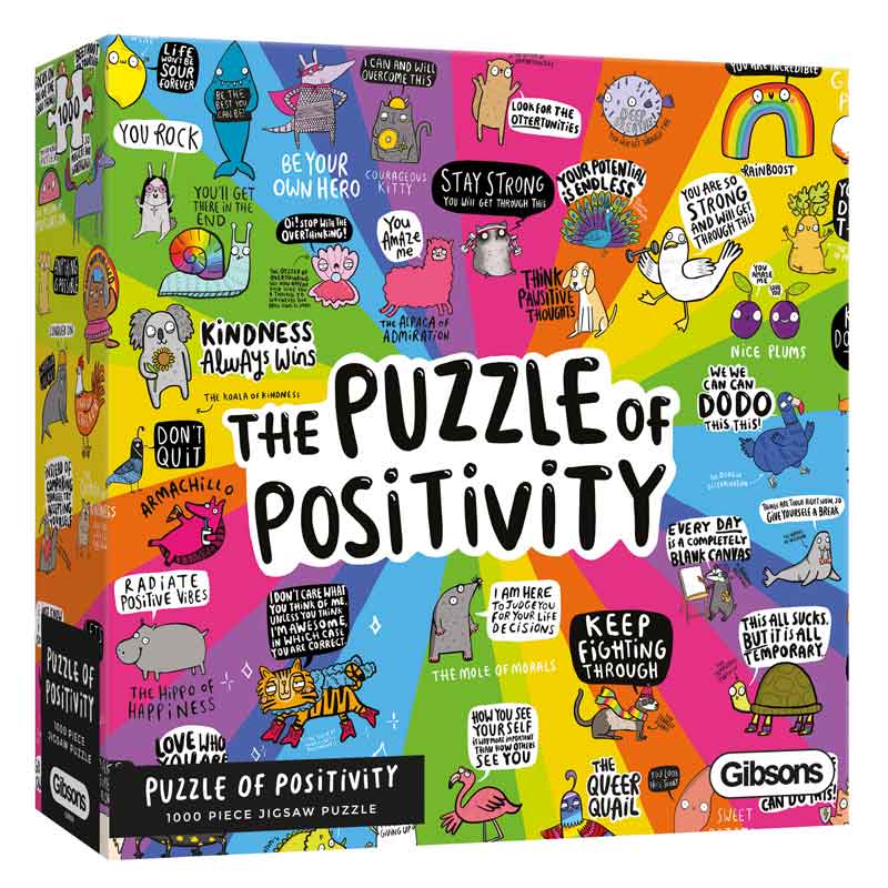 Gibsons Puzzle of Positivity 1000 Piece Jigsaw Puzzle image 0