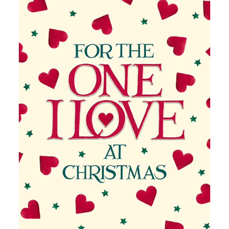 Woodmansterne One I Love Text Christmas Card image 0