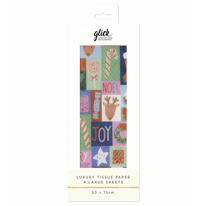 Glick Christmas Puzzle Luxury Tissue Paper (Pack of 4) image 0