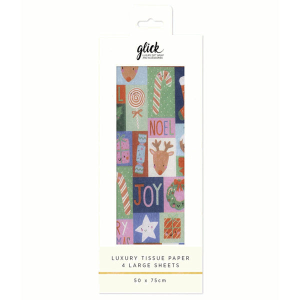 Glick Christmas Puzzle Luxury Tissue Paper (Pack of 4) image 0