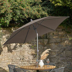 Platinum Riva 2.5m Round Crank & Tilt Parasol – Taupe image 0