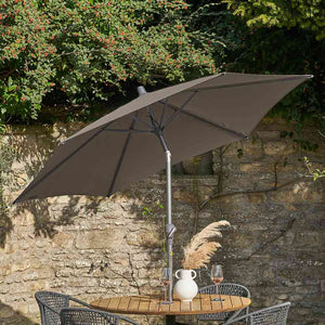 Platinum Riva 2.5m Round Crank & Tilt Parasol – Taupe image 0
