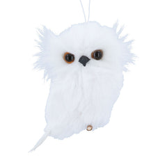 Gisela Graham White Fluffy Owl image 0