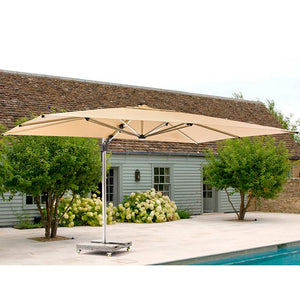 Bramblecrest Worcester 4 x 3m Rectangular Cantilever Parasol in Sand with LED, Granite Base & Cover image 5