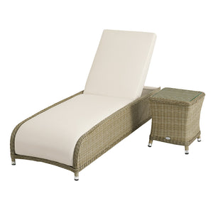 Bramblecrest Monte Carlo Reclining Sun Lounger with Side Table image 4