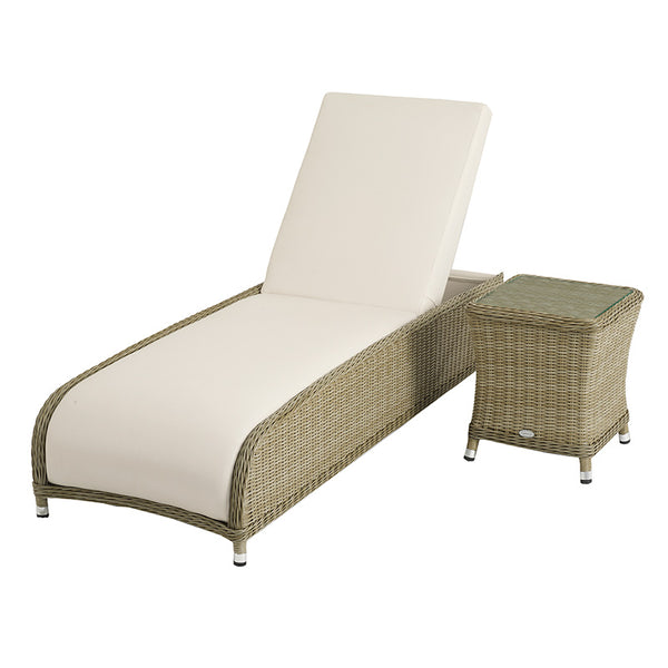 Bramblecrest Monte Carlo Reclining Sun Lounger with Side Table image 4