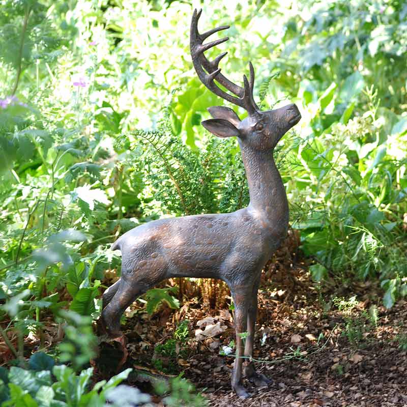 Home & Garden UK Stag & Doe Garden Statue Set - Large image 0