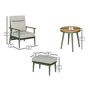 Bramblecrest RHS Wisley 2 Seat Recliner Set in Sage image 18