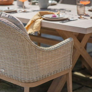Bramblecrest Monterey Sandstone Rectangular Dining Set with 8 Deluxe Vogue Armchairs image 2