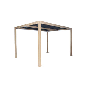 Supremo Belfort Wood Effect Rectangular Pergola with Curtains & LEDs (4m x 3m) image 8