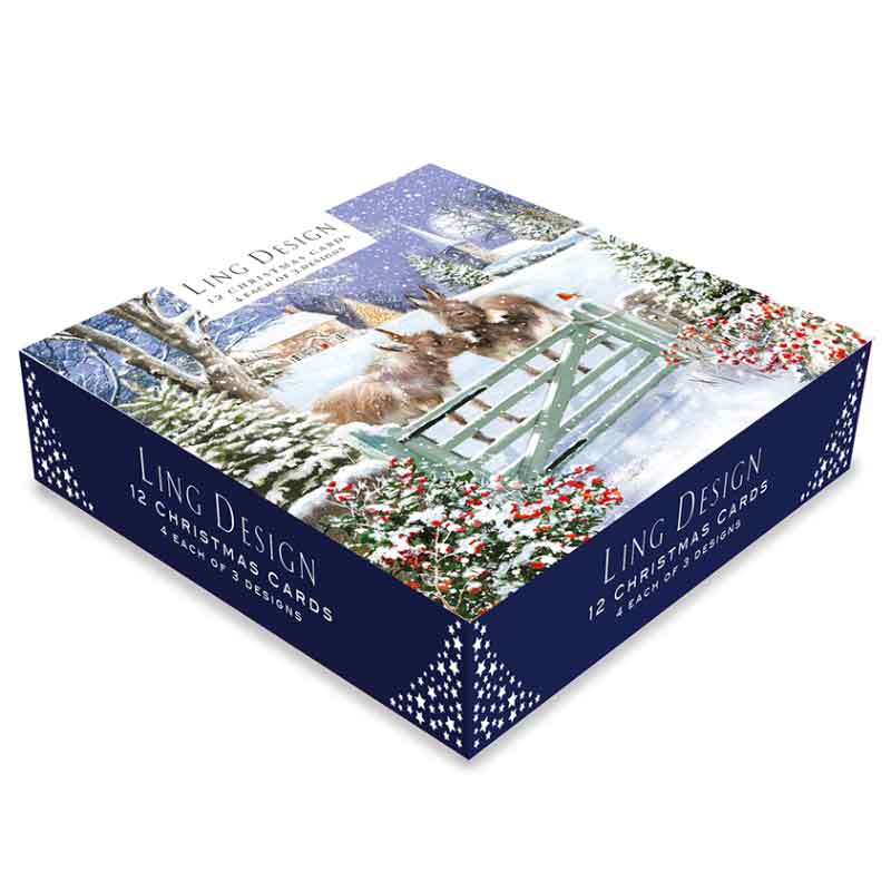 Ling Design Large Deluxe Cards - Winter Gatherings (Pack of 12) image 0