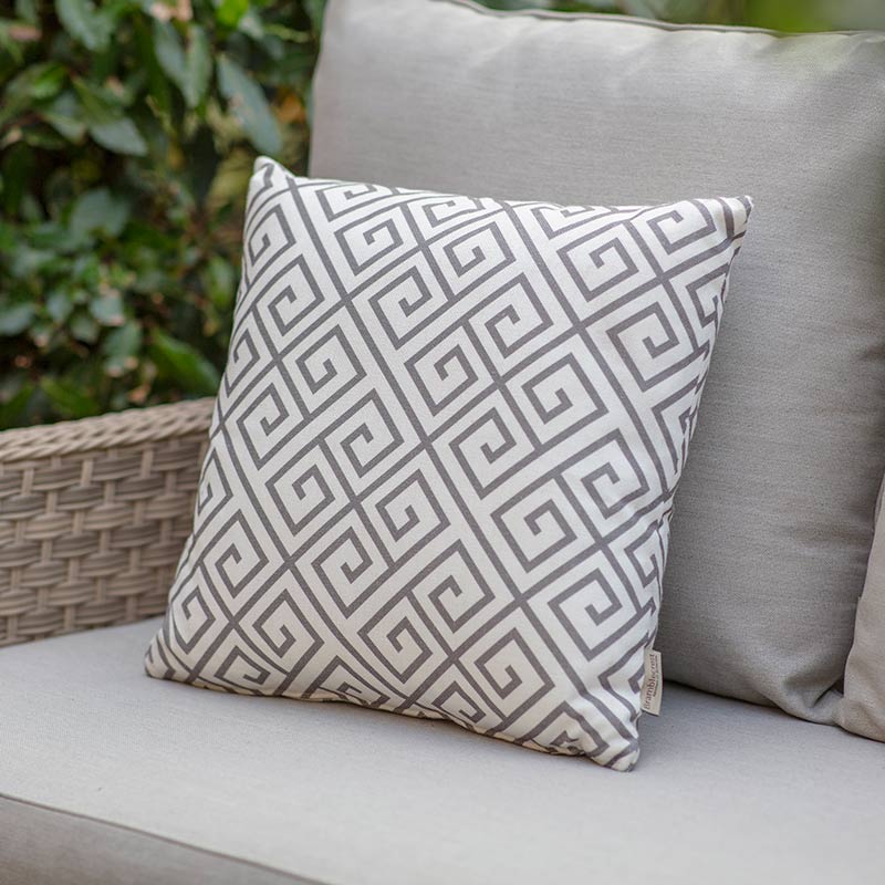 Bramblecrest Square Scatter Cushion, 45 x 45cm â€“ Cocoa Greek Key image 0