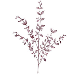 Gisela Graham Pink Glitter Leaf Branch (76cm) image 0