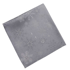 Peggy Wilkins Snow Crystal Napkins - Grey (Pack of 4) image 0