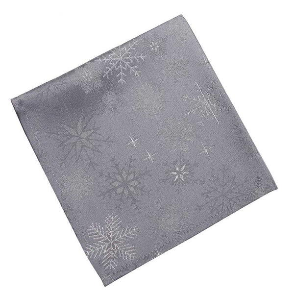 Peggy Wilkins Snow Crystal Napkins - Grey (Pack of 4) image 0