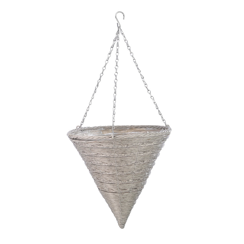Smart Garden Monza Faux Rattan Cone Hanging Basket (35cm) image 0