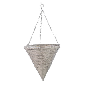 Smart Garden Monza Faux Rattan Cone Hanging Basket (35cm) image 1