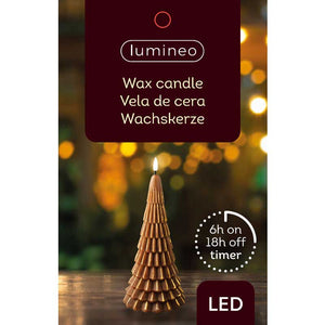 Lumineo Brown Wax LED Tree Candle image 2