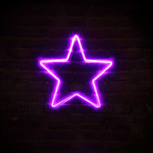 NOMA Pink LED Neon Star (50cm) image 1