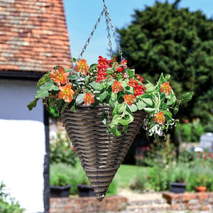 Smart Garden Oceana Faux Rattan Cone Hanging Basket (35cm) image 0