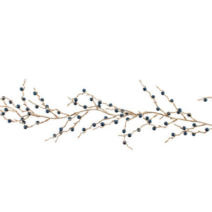SageDecor Blue Glittered Bead Garland image 0