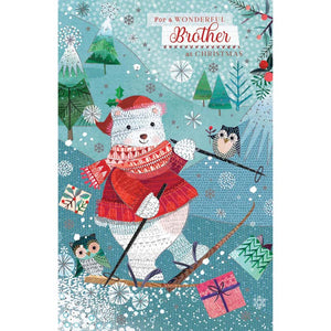 Paper Rose Brother Polar Bear Christmas Card image 0