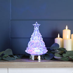 Festive Colour Changing Christmas Tree Water Spinner image 0