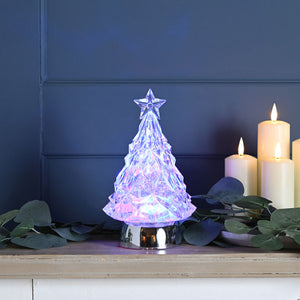 Festive Colour Changing Christmas Tree Water Spinner image 0
