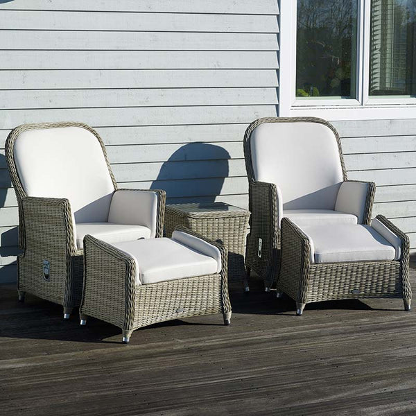 Bramblecrest Monte Carlo 2 Seat Recliner Set in Prairie Rattan image 3