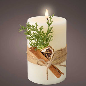 Lumineo Cream Wax LED Candle with Accent image 2