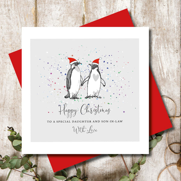 Marina B Penguins Daughter & Son-In-Law Christmas Card image 0