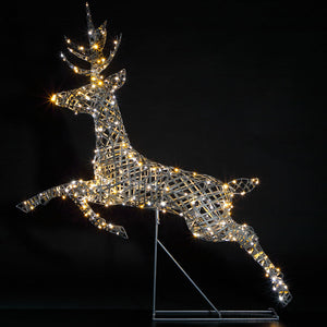 NOMA Grey Rattan Duo-Bulb Richmond Leaping Stag image 0