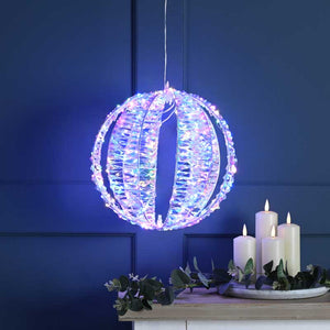 Festive Lit Rainbow Twist Ball image 0