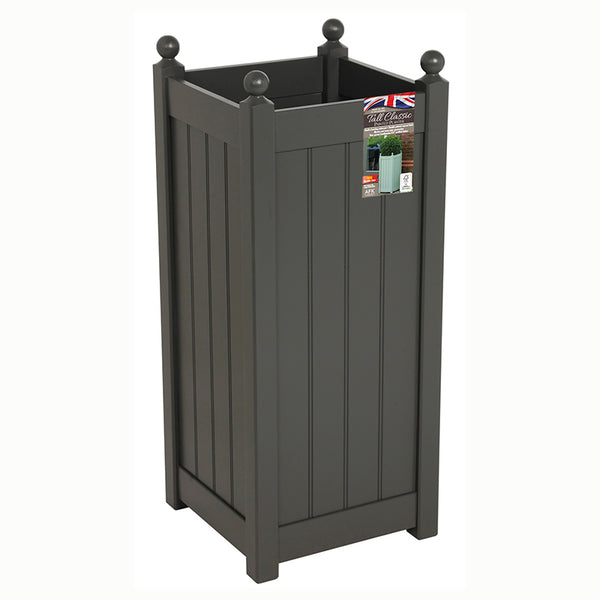 AFK Garden Classic Tall Painted Planter Charcoal