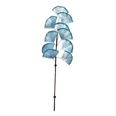 APAC Blue Glitter Fan Leaf Stem