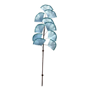 APAC Blue Glitter Fan Leaf Stem