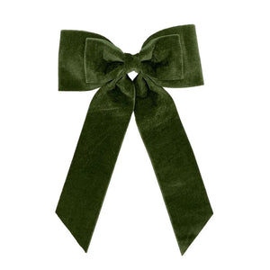 APAC Large Green Velvet Bow