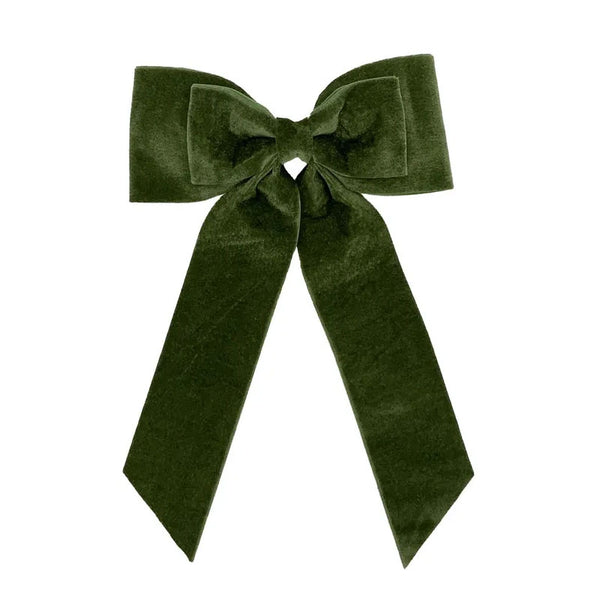 APAC Large Green Velvet Bow