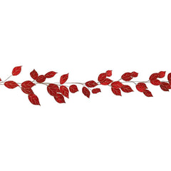 APAC Red & Gold Velvet Leaf Garland