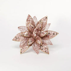 APAC Rose Gold Sequin Encrusted Poinsettia Clip