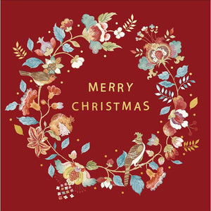 Sanderson Aril's Garden Luxury Foiled Christmas Cards (Pack of 8)