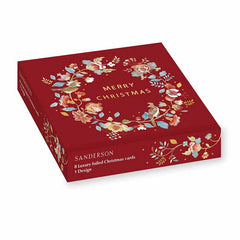 Sanderson Aril's Garden Luxury Foiled Christmas Cards (Pack of 8)