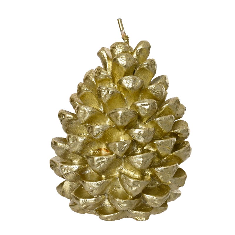 Decoris Light Gold Pinecone Candle image 0