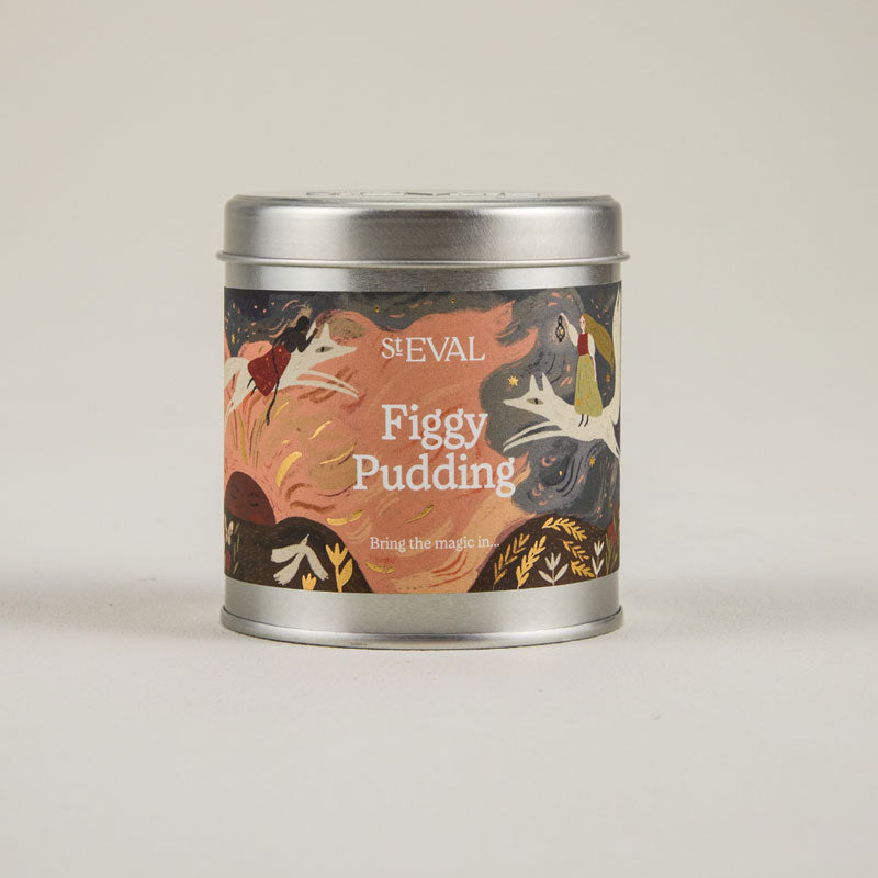 St Eval Figgy Pudding Tin Candle image 0